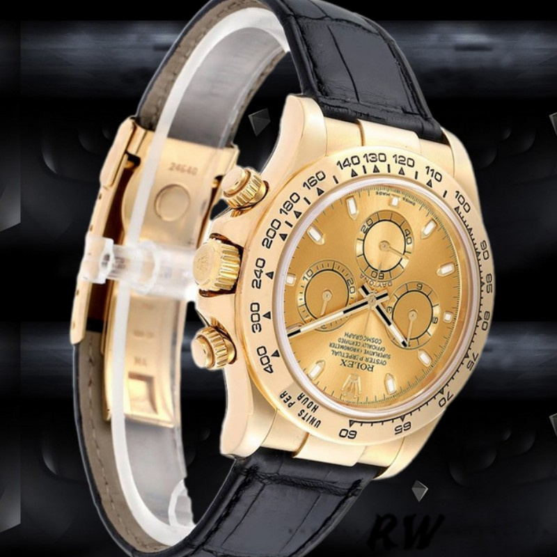 Champagne Dial Yellow Gold Bezel Chronograph