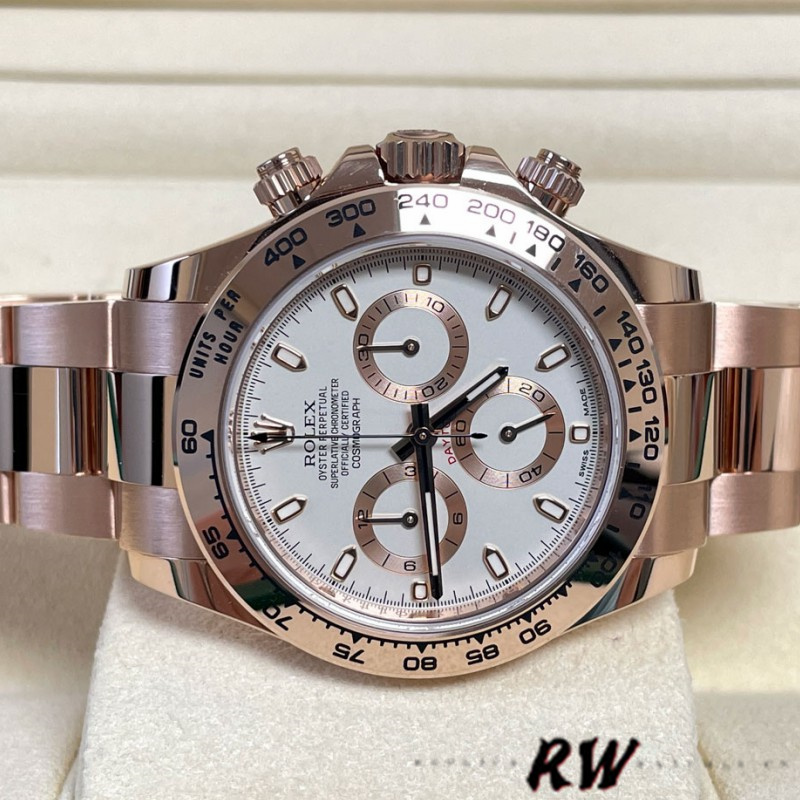 Rose Gold Racing Chronograph Ivory Dial 40mm Mens