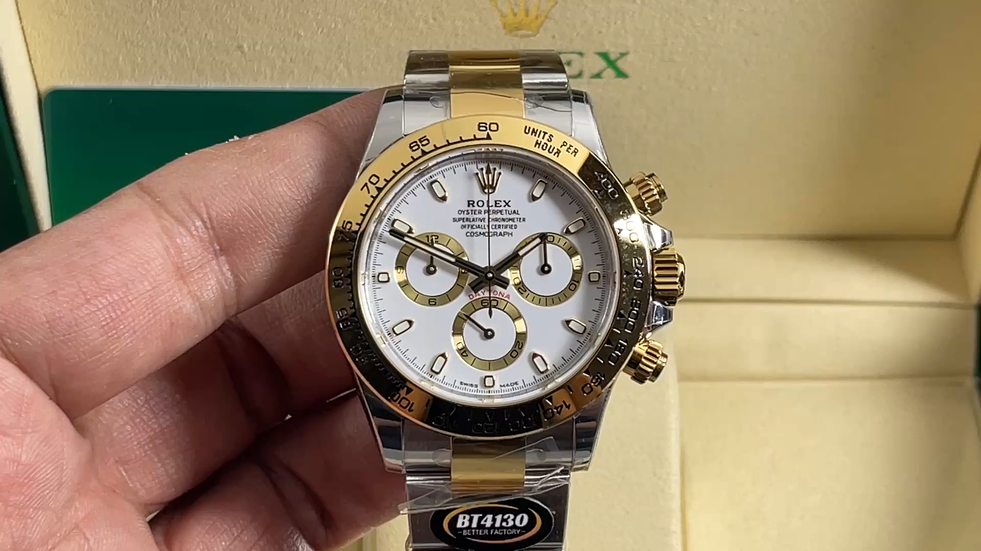 White Index Dial Two-Tone 40mm Men