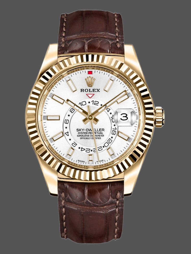 White Dial Yellow Gold