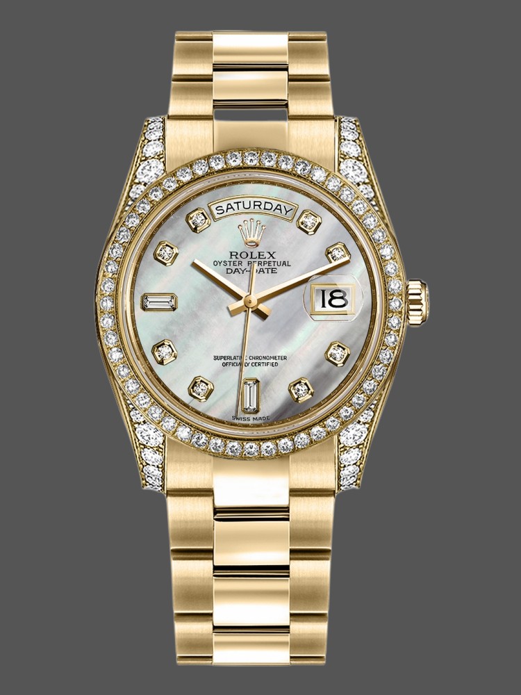 White Mother-of-Pearl Diamond Dial