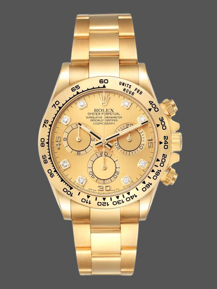 Champagne Diamond Dial Yellow Gold 40mm Men