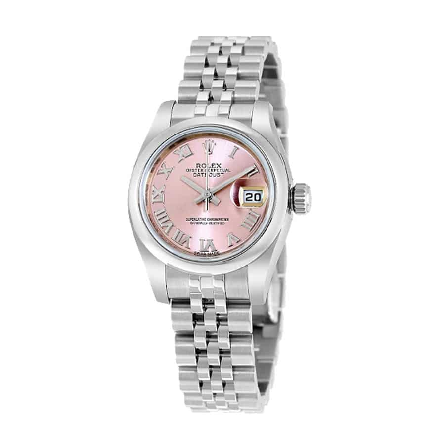 Pink Dial Stainless Steel 28mm Lady