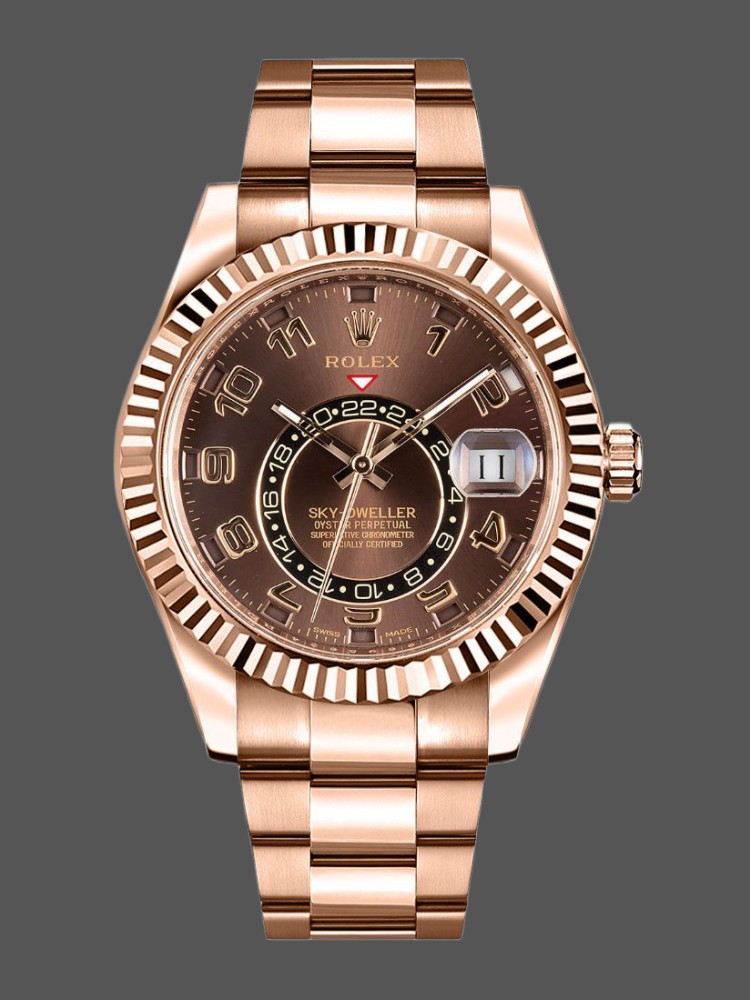 Everose Gold Chocolate Arabic Dial