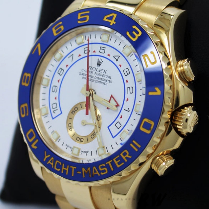 Yellow Gold White Dial Chronograph 44mm Mens