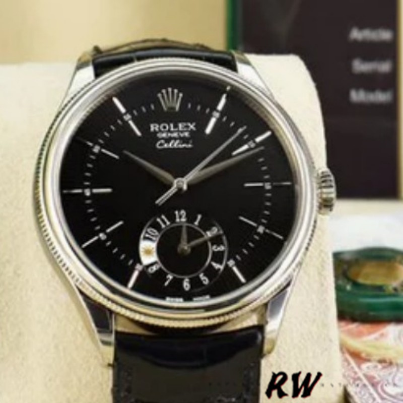 Black Guilloche Dial Dual Time