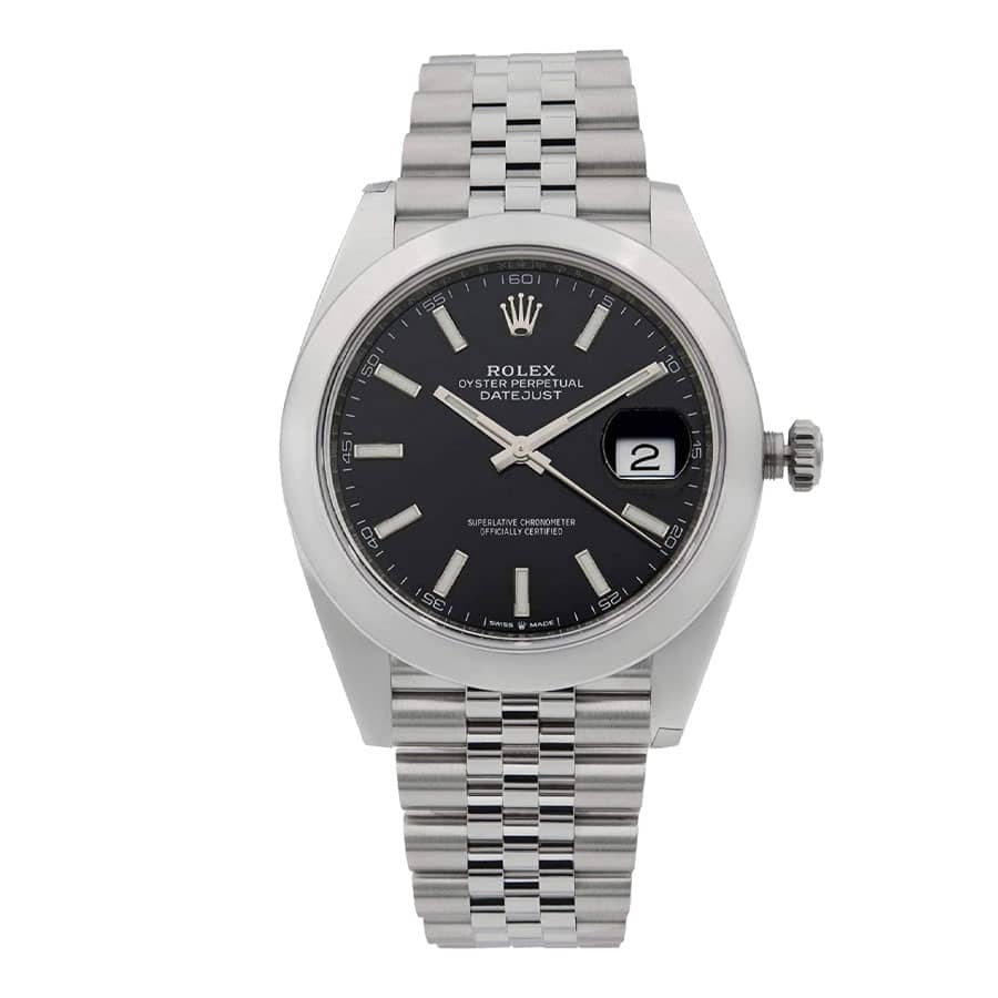 Black Dial Stainless Steel 41mm Men