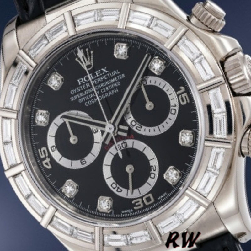 Black Diamond Dial White Gold 40mm Men