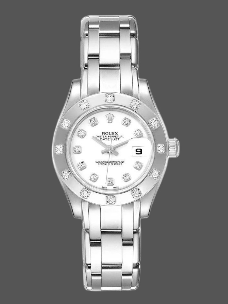 White Dial Diamond Lady