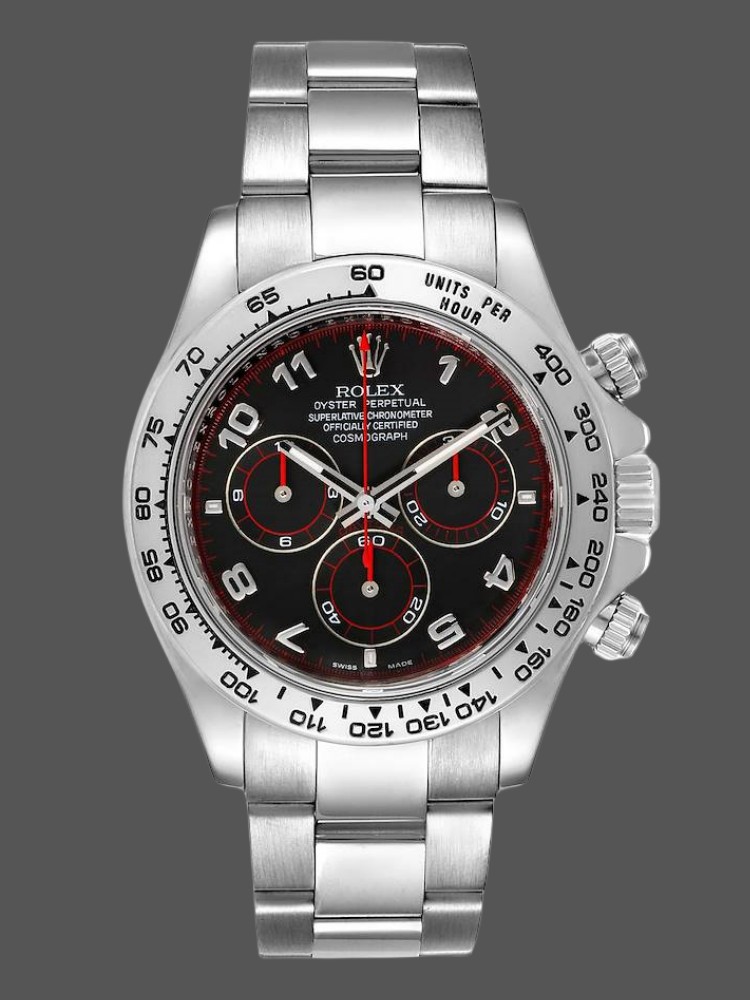 Black Arabic Dial White Gold 40mm Men