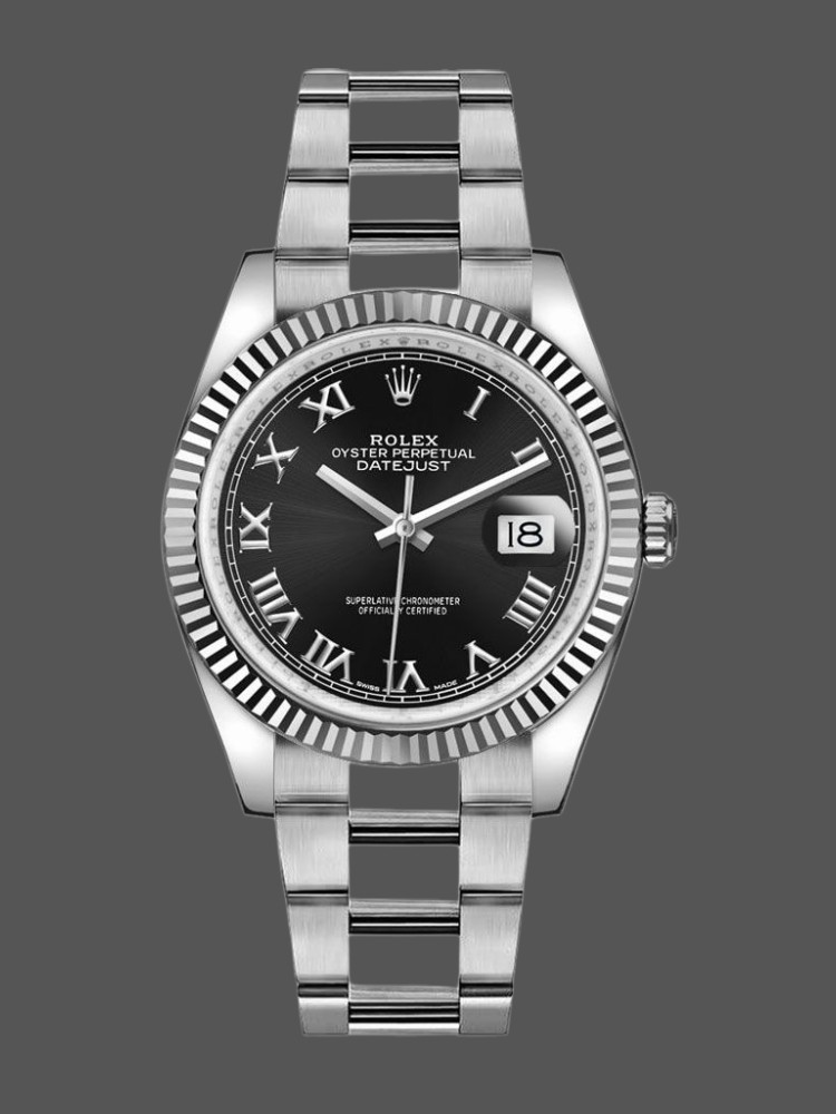 Roman Numeral Black Dial Date