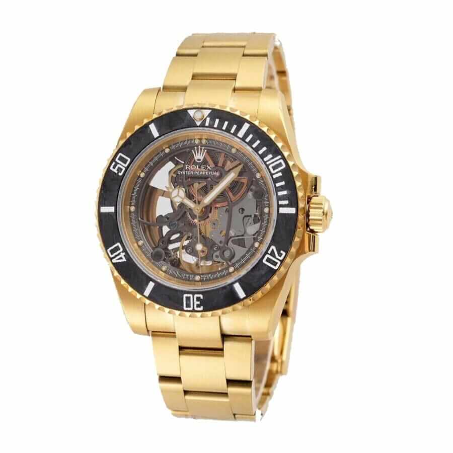 Skeleton Dial Yellow Gold 39mm Men