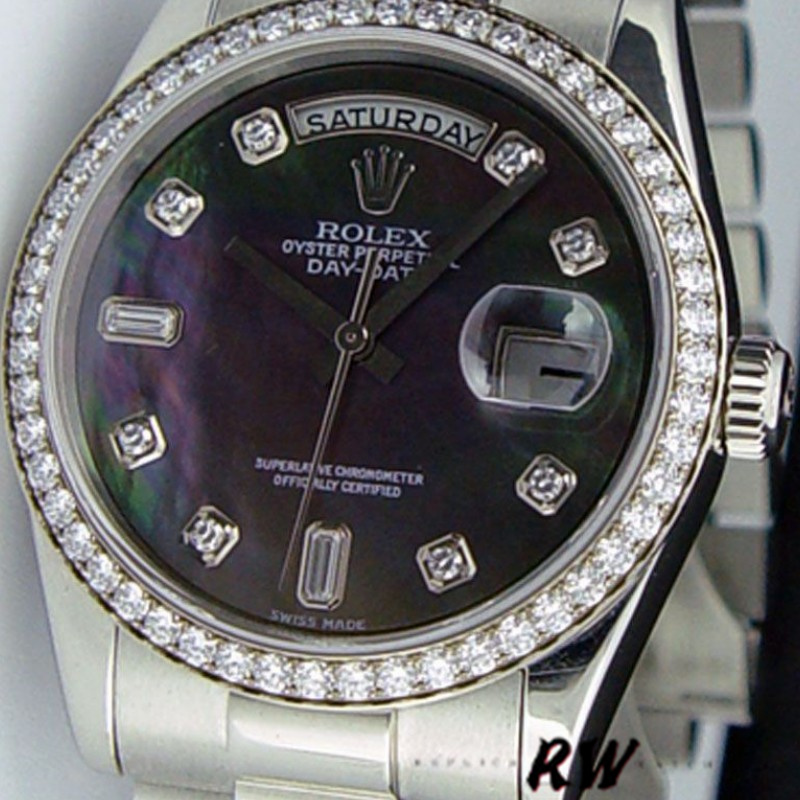 Black MOP Dial Platinum Date