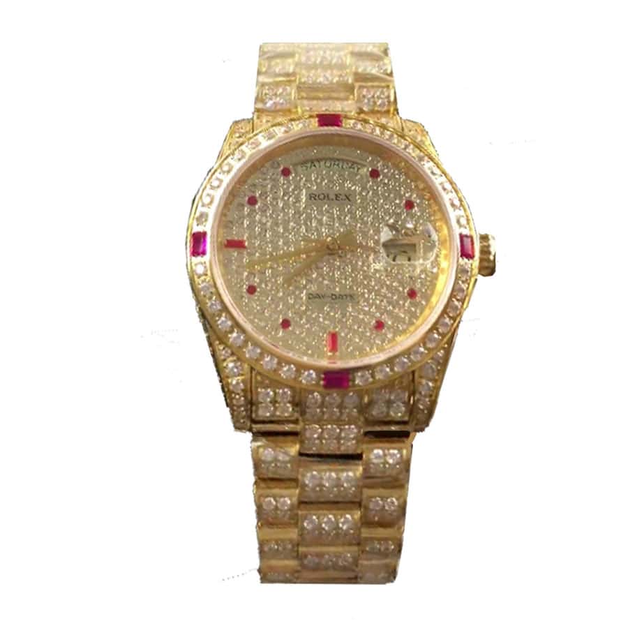 Diamond Dial Yellow Gold 41mm Men