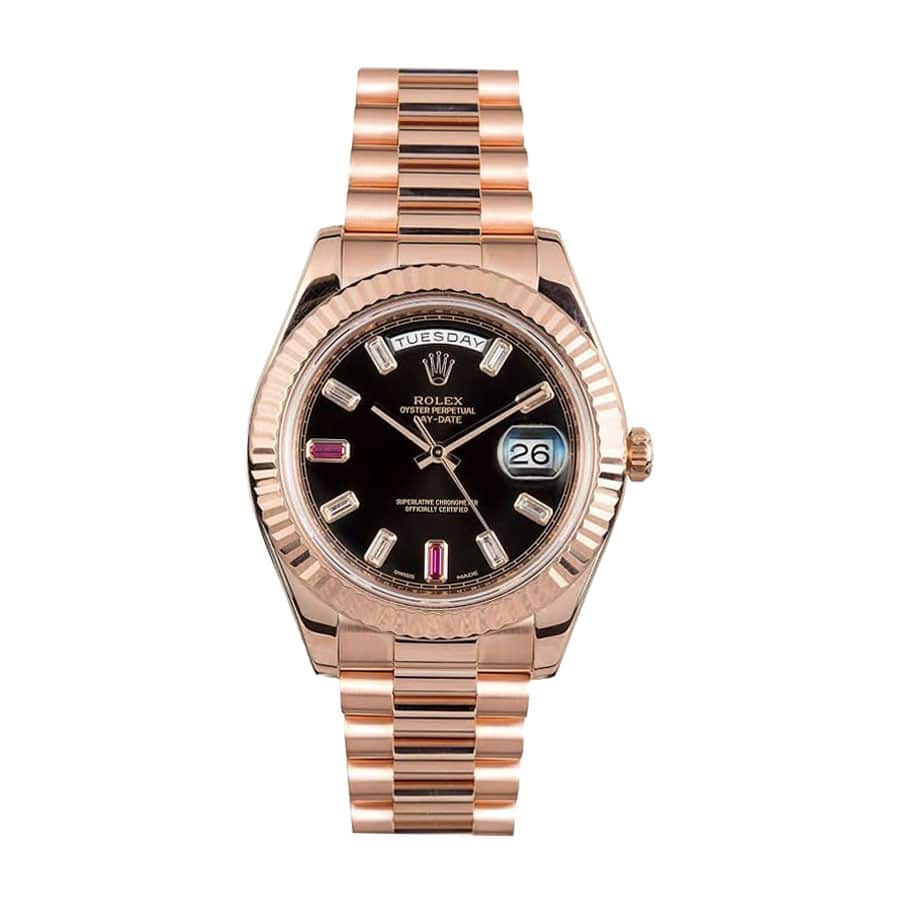 Black Dial Rose Gold 40mm Men