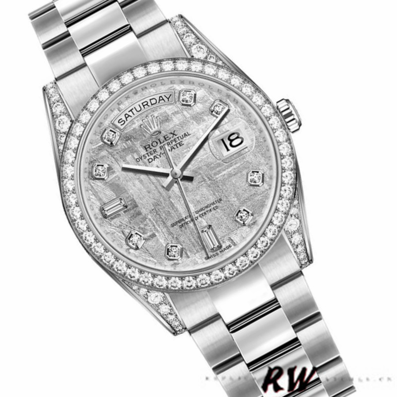 White Gold Meteorite Grey Dial