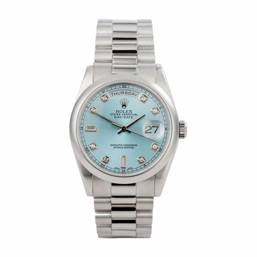 Ice Blue Dial Stainless Steel 39mm Men