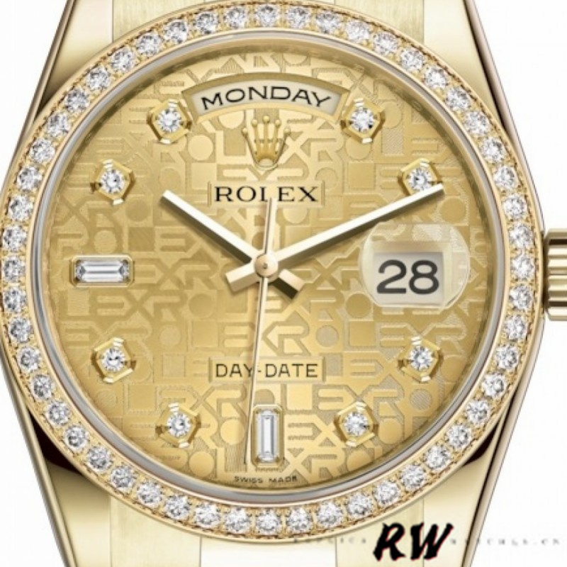 Champagne Jubilee Diamond Dial Yellow Gold Date
