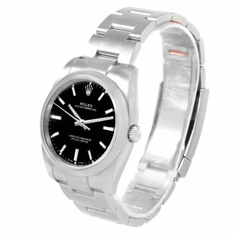 Black Dial Stainless Steel 34mm Unisex