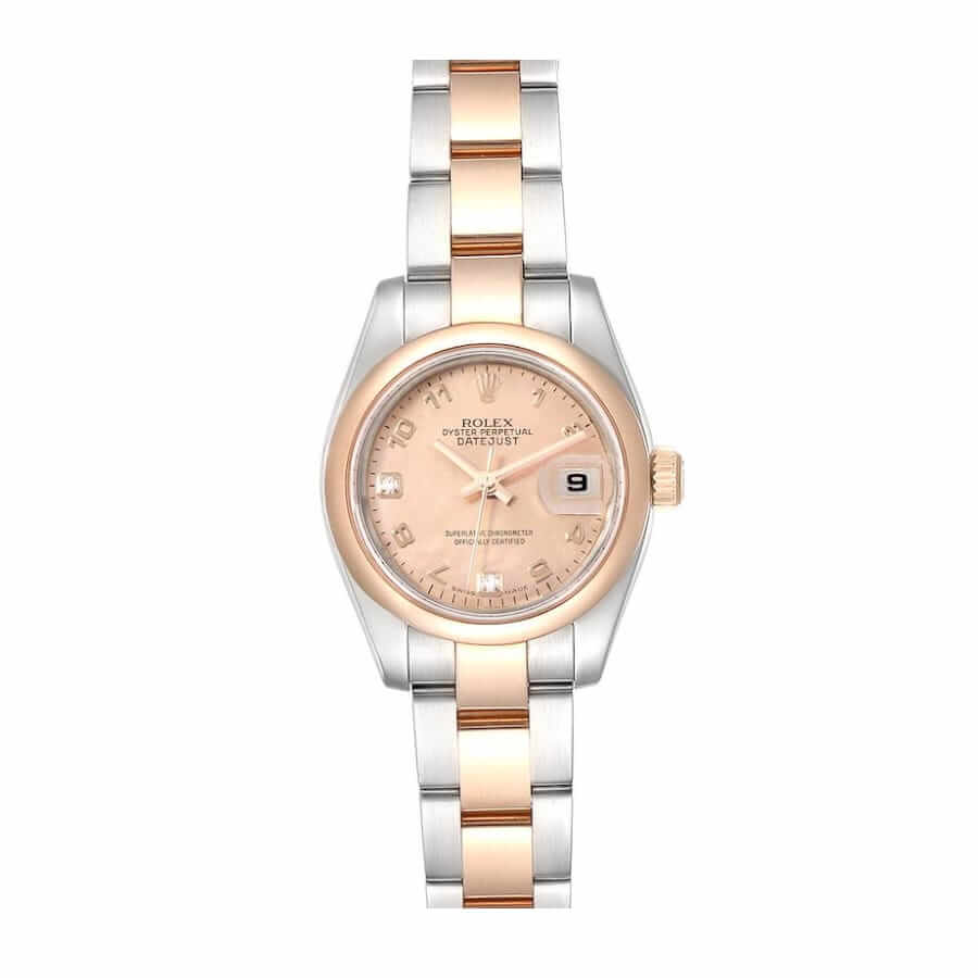 Pink Diamond Dial Yellow Gold 28mm Lady