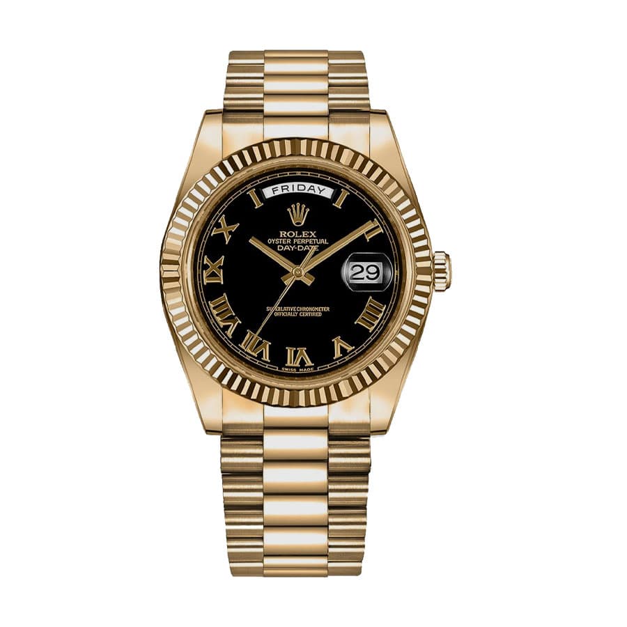 Black Dial Yellow Gold 40mm Men