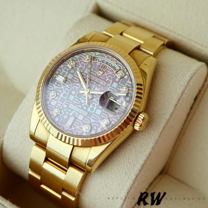 Black MOP Diamond Dial Date