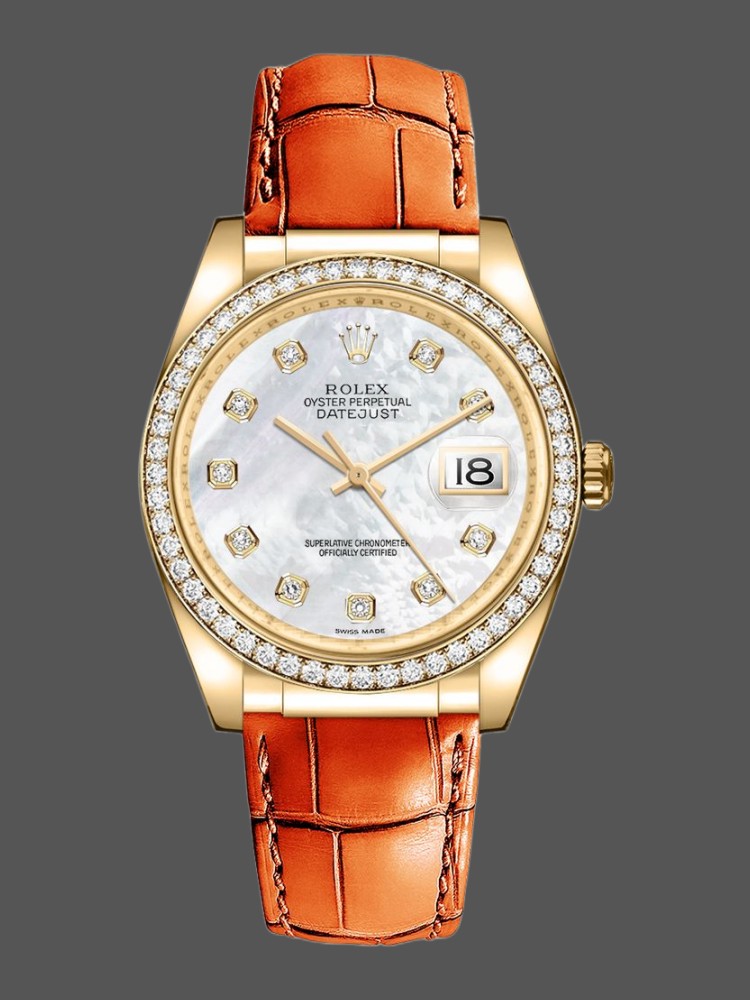 MOP Diamond Dial Date 36mm Unisex