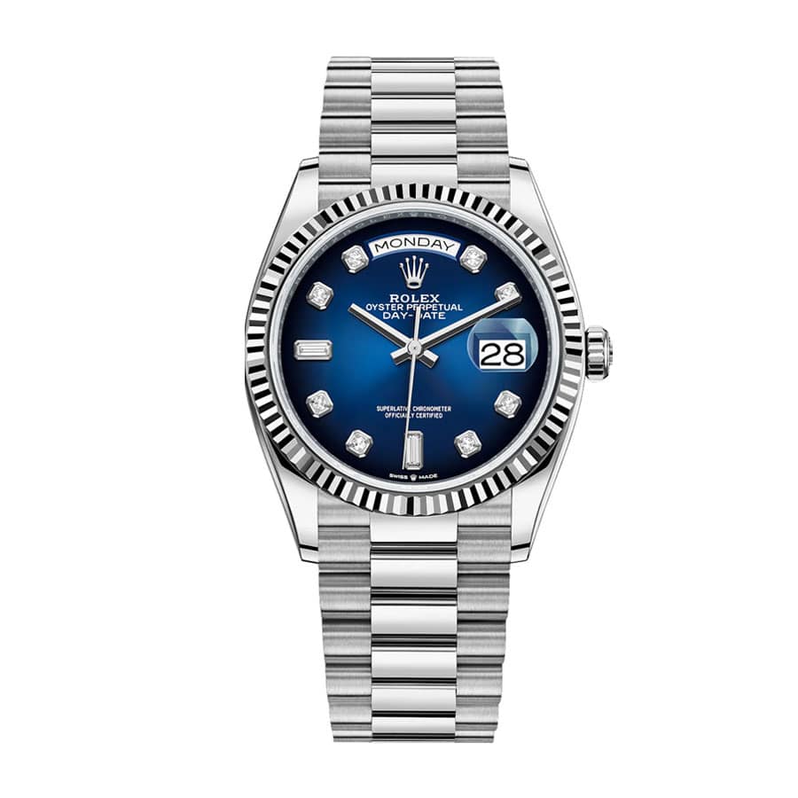 Blue Diamond Dial White Gold 40mm Men