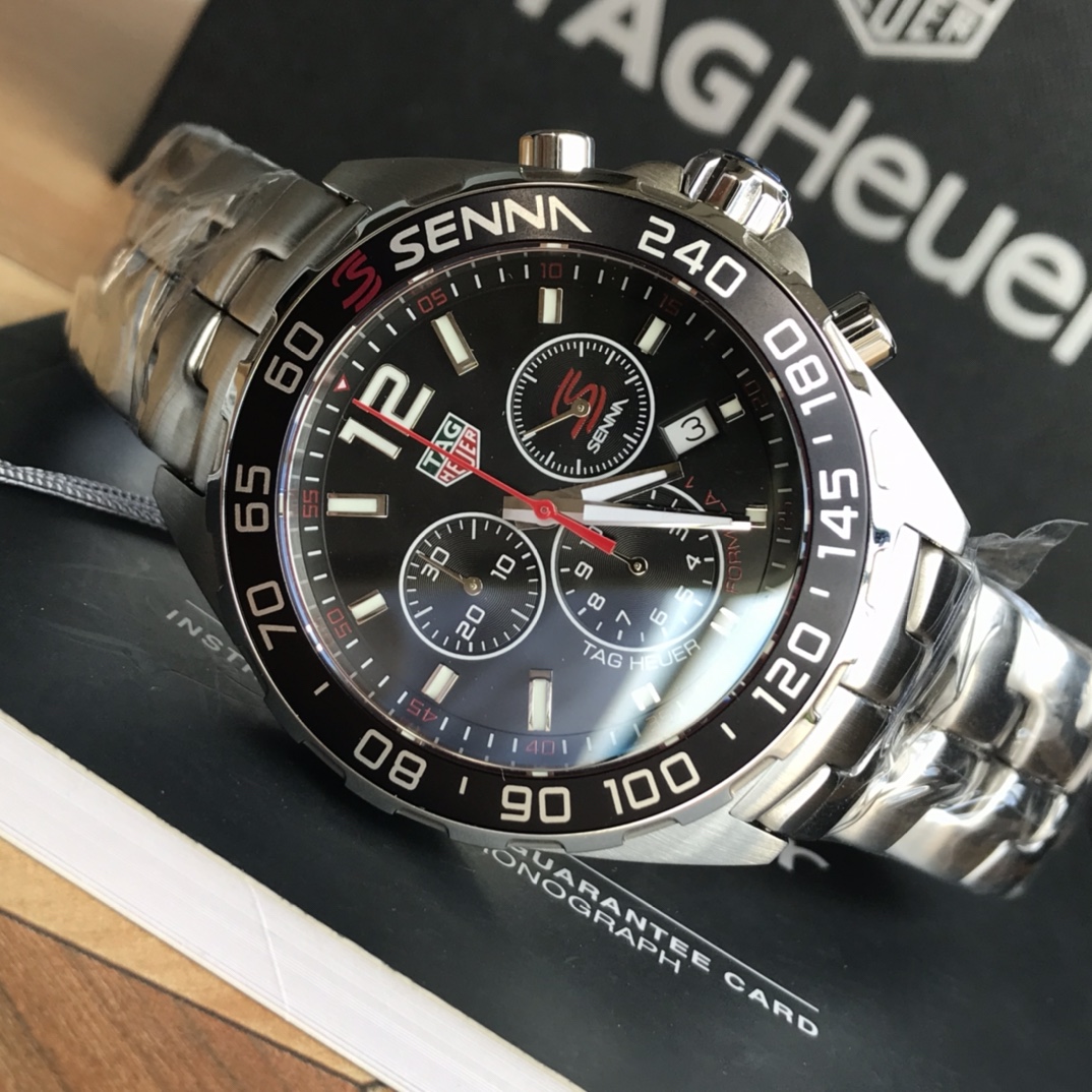 Apex Legend Chronograph - Black & Red Steel