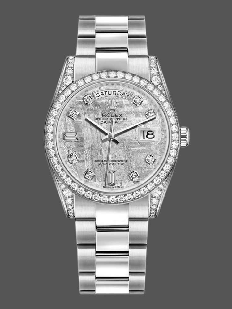 White Gold Meteorite Grey Dial