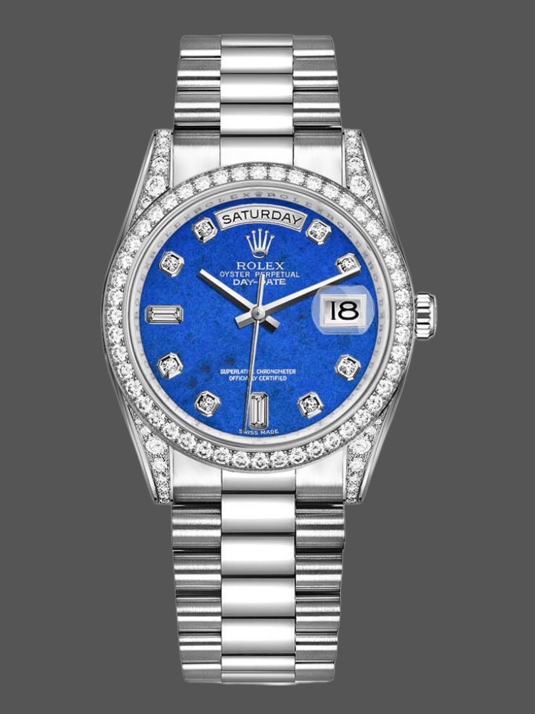 Diamond Bezel Lapis Lazuli Blue Dial