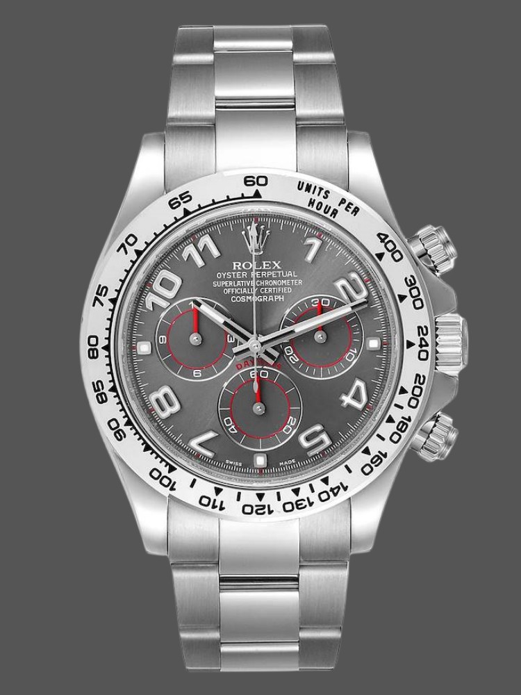 Gray Arabic Dial White Gold 40mm Men