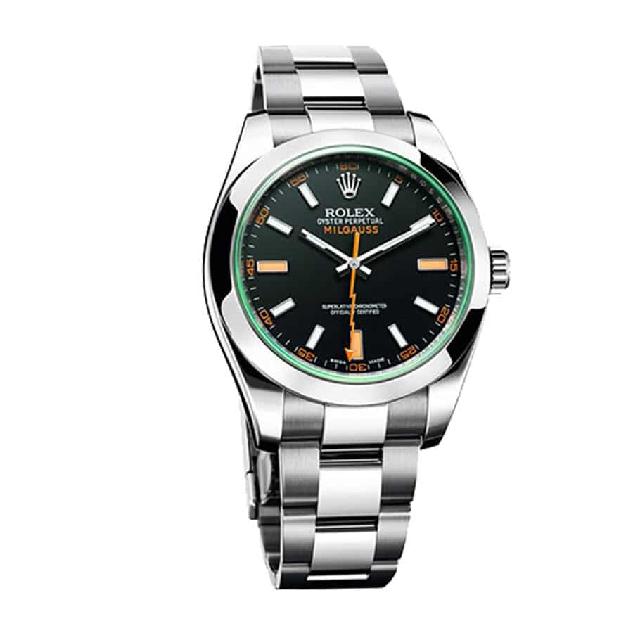Black Dial Green Crystal 40mm Men