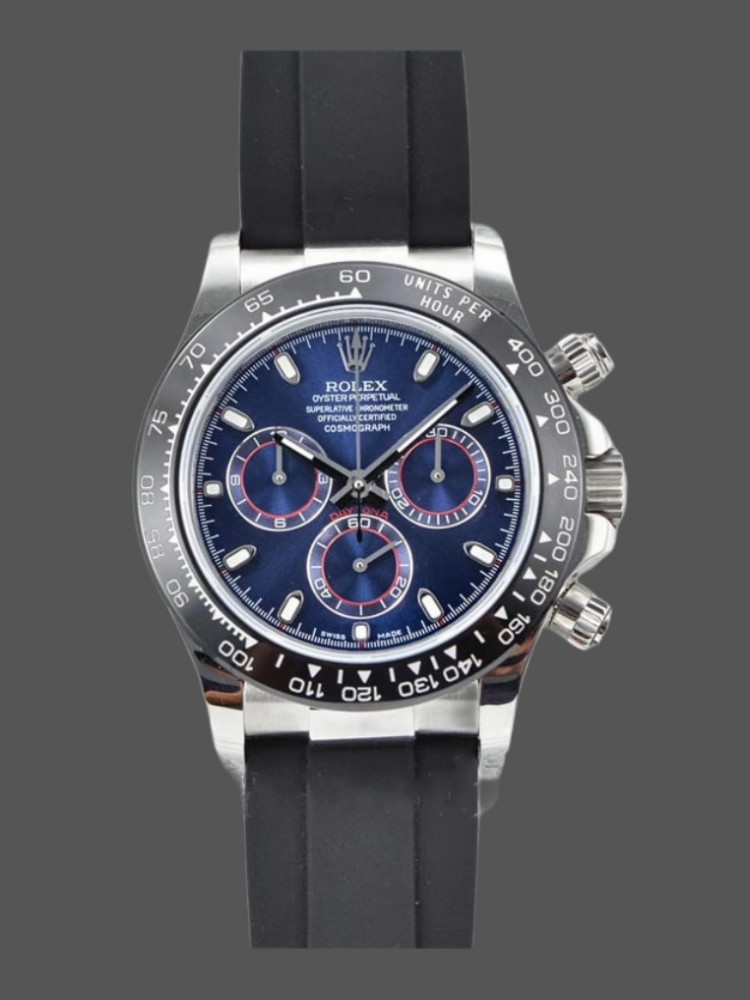 Blue Dial Chronograph 40mm Mens