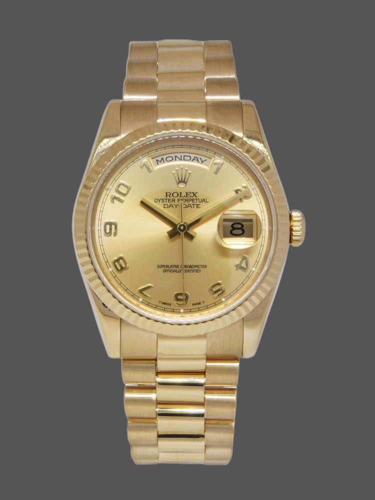 Champagne Dial Arabic Numeral Date