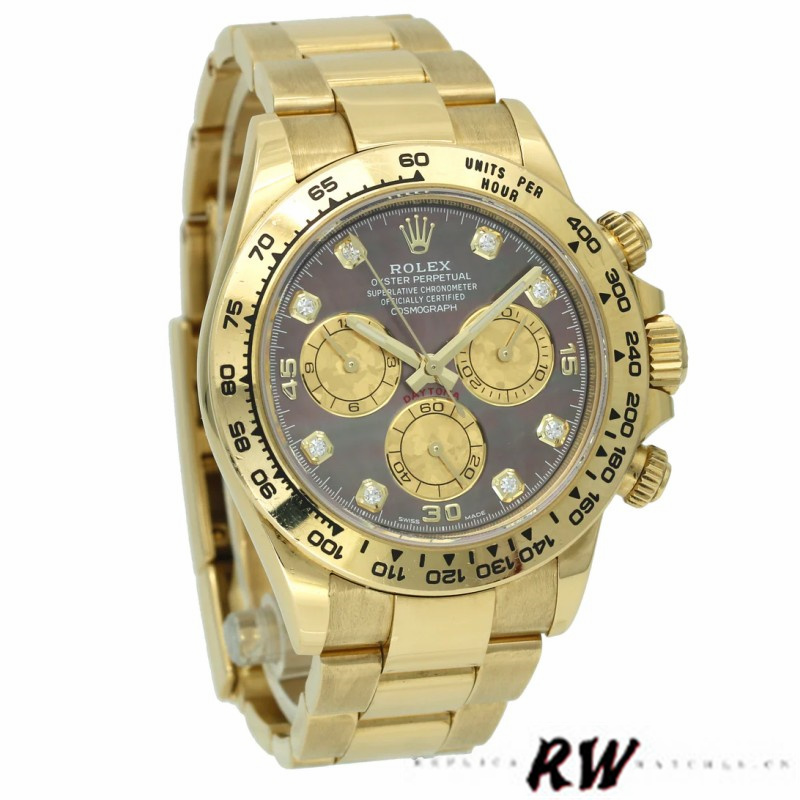 Black Mother Of Pearl Dial Yellow Gold 40mm Men