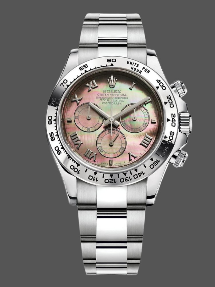 Black Mother Of Pearl Dial White Gold 40mm Men
