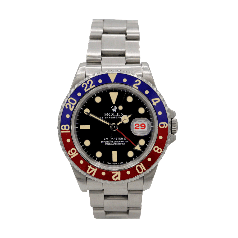 Red & Blue Bezel Stainless Steel 40mm Men