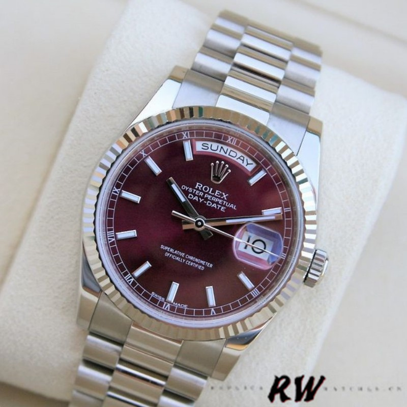 Cherry Red Dial Fluted Bezel Date