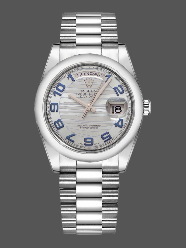 Ice Blue Wave Dial Arabic Numerals