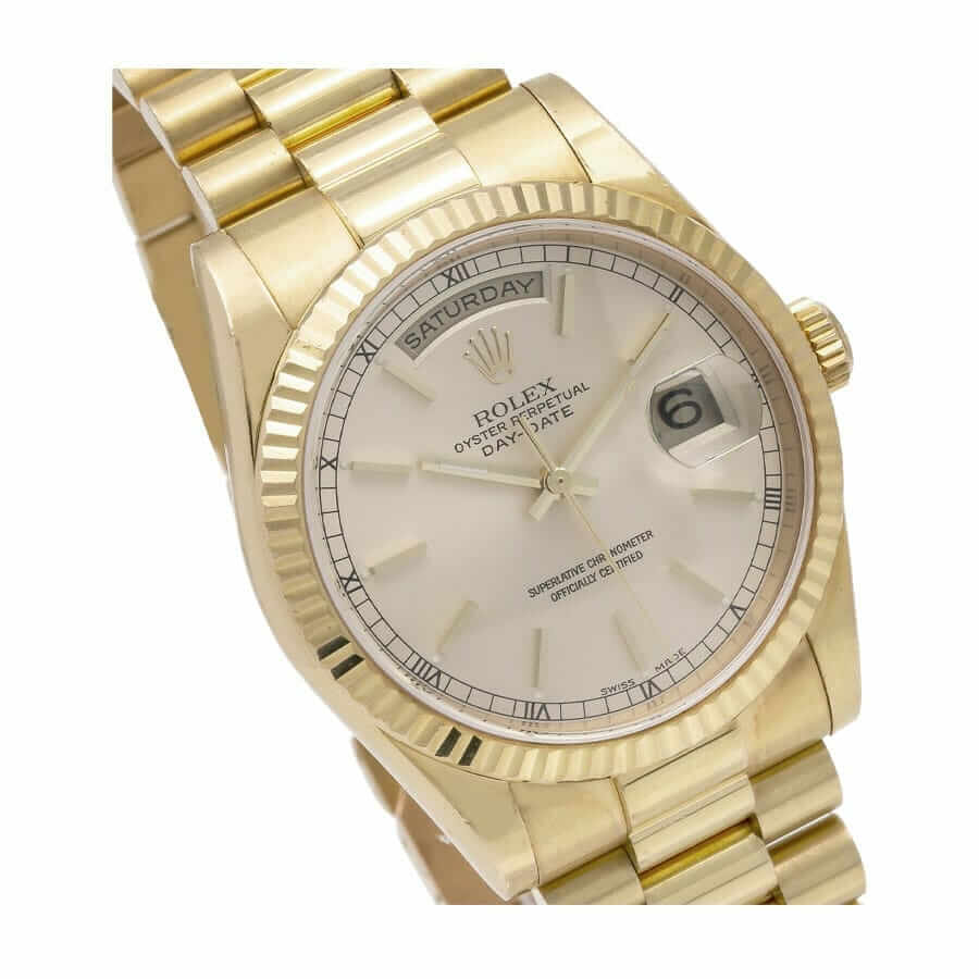 Ivory Dial Fluted Bezel Yellow Gold 28mm Lady