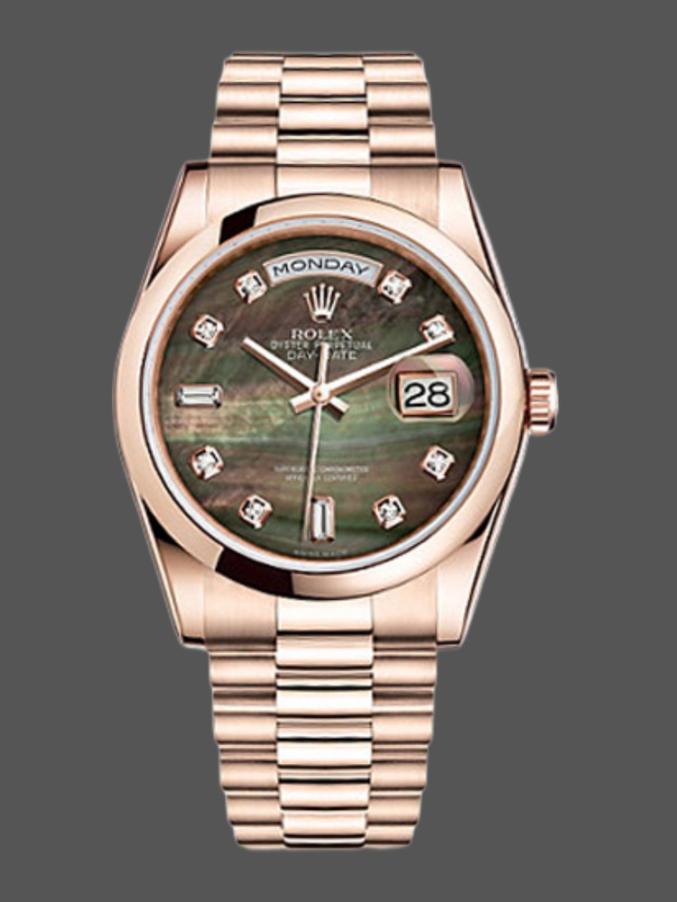 Dark Mother of Pearl Black Dial Date