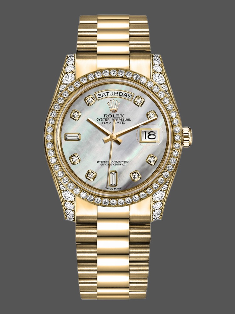 White Mother-of-Pearl Diamond Dial