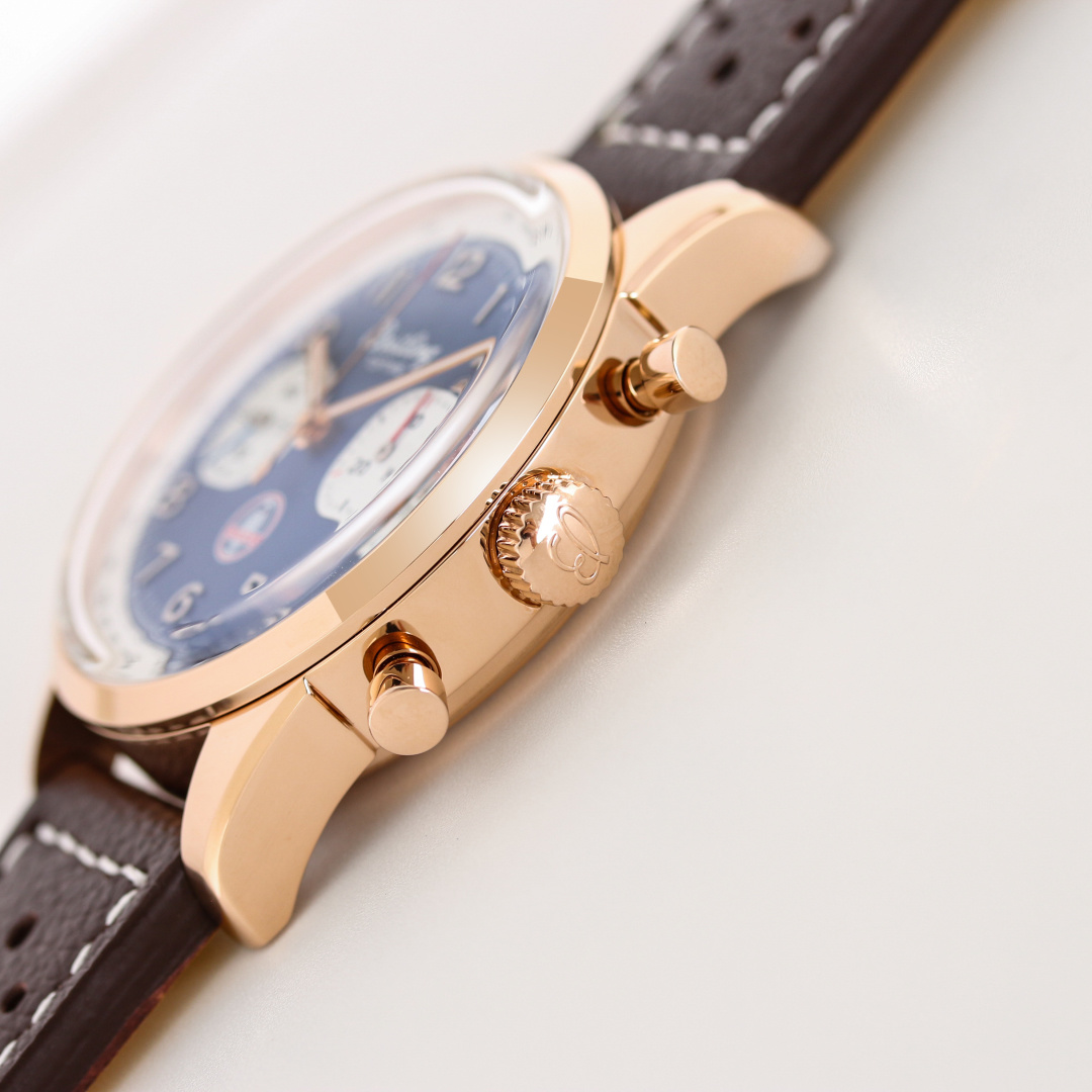 Vintage Racing Chronograph | 42mm Rose Gold-Toned Case with Arabic Numerals