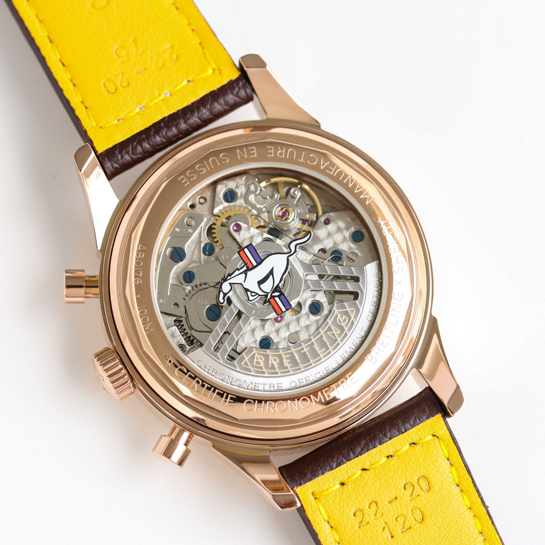 Vintage Racing Chronograph | 42mm Rose Gold-Toned Case Racing Green Stick Marker
