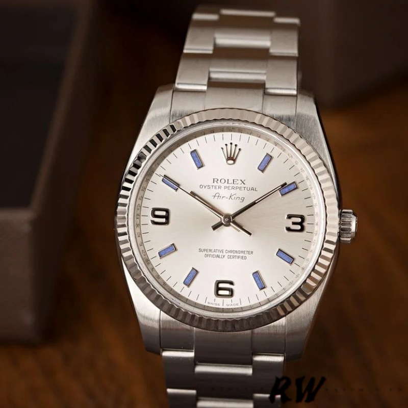 Blue Marker Silver Dial Unisex 34mm
