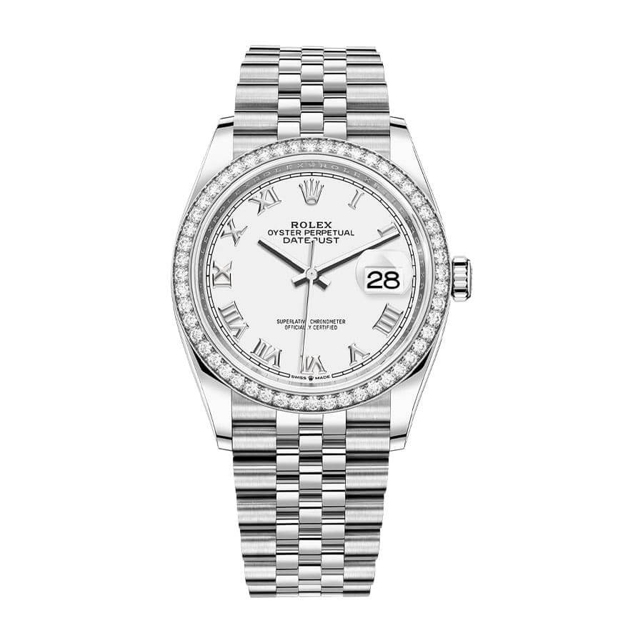 White Roman Dial Everose Gold 36mm Lady
