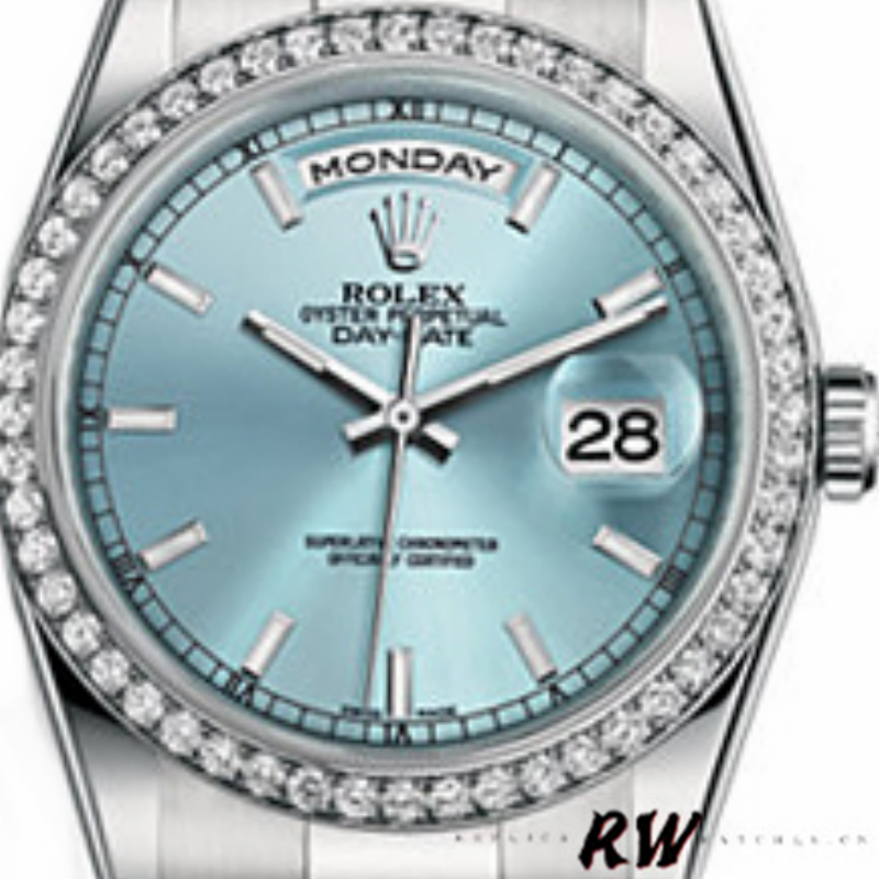 Ice Blue Dial Diamond Date 36mm Unisex