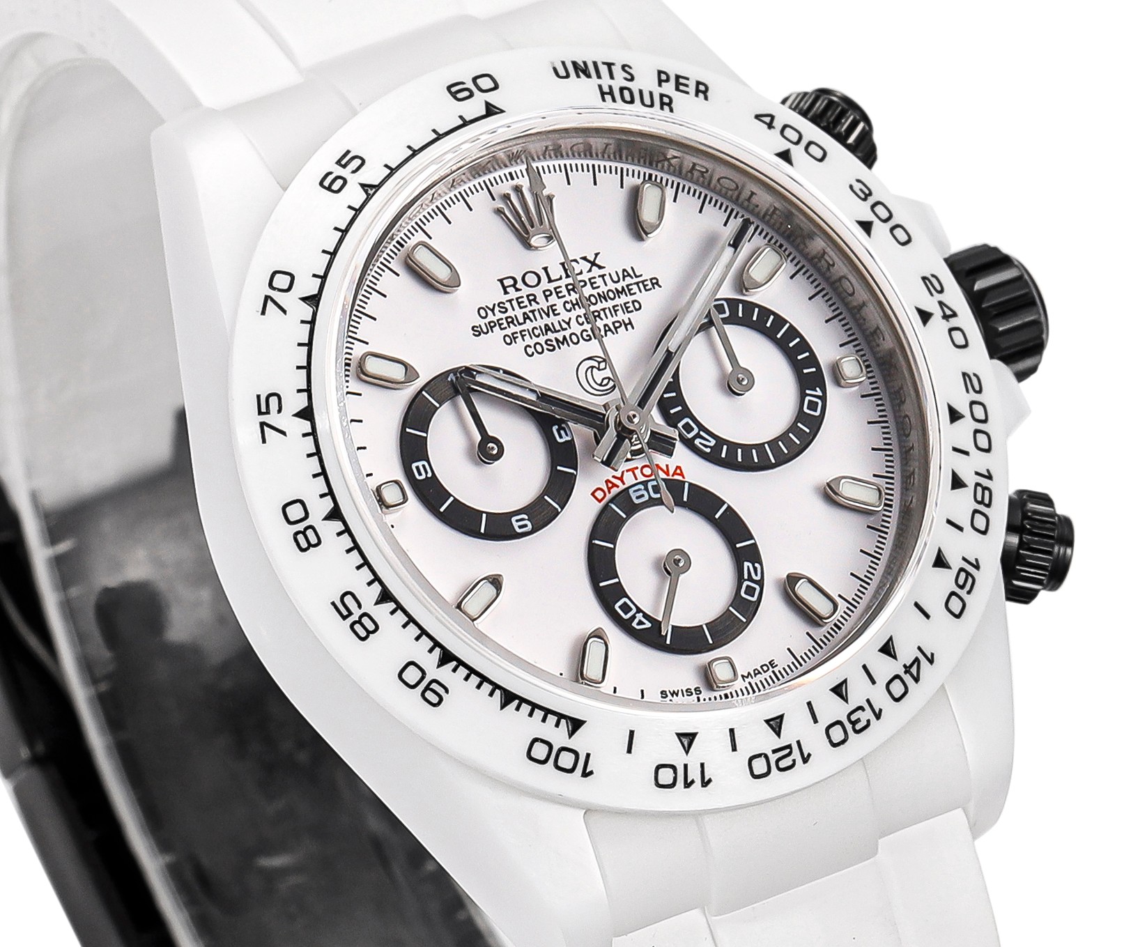 White Ceramic Contrast Dial Chronograph 40mm