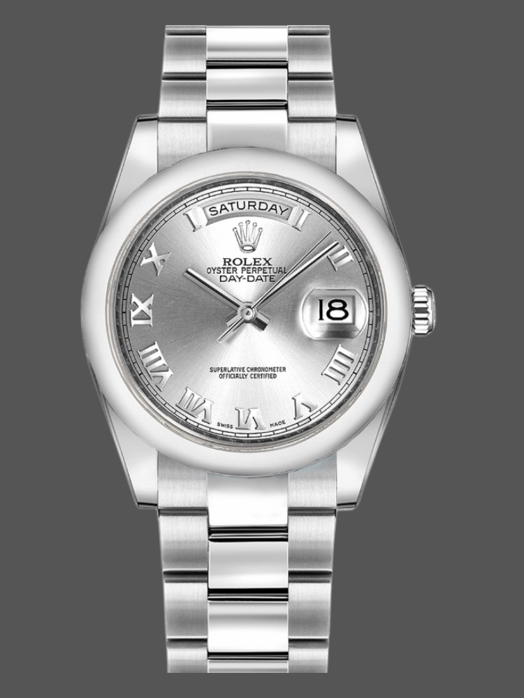 Silver Roman Numeral Dial Date